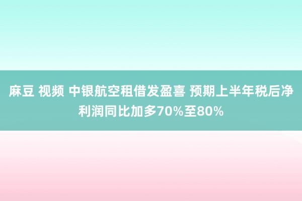 麻豆 视频 中银航空租借发盈喜 预期上半年税后净利润同比加多70%至80%